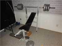 BMI 415 Series Weight Bench with extra weights