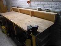 8' Work Bench with 2 vices