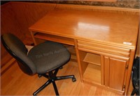 Oak Computer Desk with chair