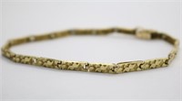 14K Italy Gold Nugget Style Bracelet 5.6 grams