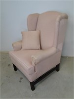 Traditional Upholstered Wing-back Chair