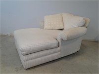 Upholstered Ecru Chaise Lounge
