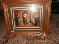 Odd Man Out framed print with matching figurine