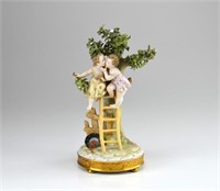 French 19th C porcelain figural group