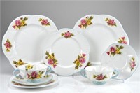 Thirty-six pieces of Shelly Begonia dinnerware