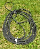 Over 70 Ft. of 5/8" rubber garden hose.