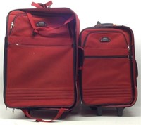 (2) Trousdale Ricardo Red Luggage Set