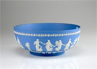 Wedgwood blue Jasperware Dancing Hours center bowl