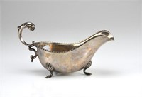 Birks silver footed sauce boat