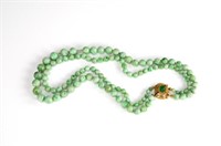 Double strand jadeite bead necklace