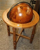 World Globe on oak stand