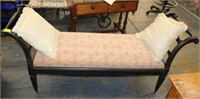 Bed side Black Bench w/ cushion