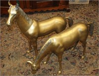 Pair of Brass Horses
