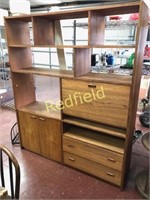 Solid Wood Shelving Unit w/ Desk