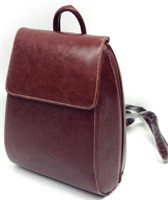 Tan Faux Leather Backpack Purse