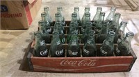 Vintage wood Coca-Cola case with 20 for 6 1/2