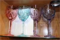 4pc Waterford Marquis Brookside Pastels Goblets