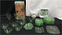 Green Glass Dishes, Mug Tree, & More P8B
