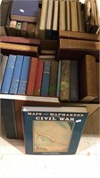 Box lot of book summary antique including maps and