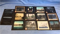 14 glass slide Photo plates, 4 x 3 and