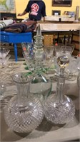 Cut crystal decanter with the correct stopper,