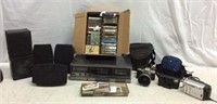 JVC Cassette Player, Speakers, Cameras & Stand P5C