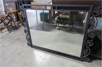 Large cast framed mirror