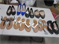 Assorted  women's sandals and shoes