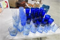 Nice grouping of blue glassware