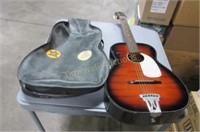 Guitar with soft sided case