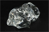 Baccarat Crystal, Cow Paperweight Figurine
