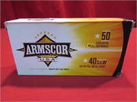 Ammo: Armscor .40 S&W 180 Gr. FMJ 50 Rounds in Lot