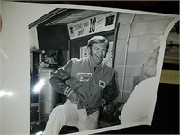 Vintage b&w photo Don Gearhardt racer