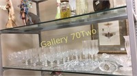 Large selection of crystal stemware with