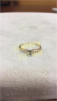 14k yellow gold ring size 4.5 approximately 1.14