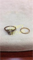 Vintage 10k yellow gold rings-one is size 4.75