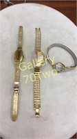Selection of vintage gold toned watches-Brands