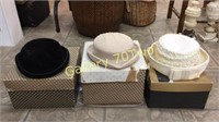 Selection of vintage hats with original