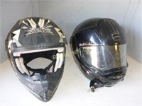 2 Snowmobile/Motorcycle Helmets