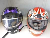 2 Motorcycle/Snowmobile Helmets
