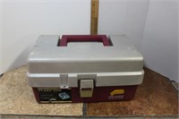 Tackle Box with Zebco, Ryobi, and VC Auto Reels