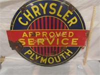 Chrysler Plymouth Service Sign Double Sided