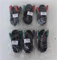 Lot of 6, BGI 6' RGB Coaxial Patch Cables