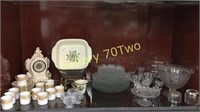 Large selection of crystal and glass serving