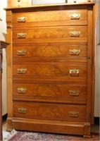 19th cent  Walnut chest of drawers