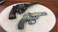 Pair of antique metal toy guns – one is marked