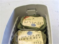 (17) Duffle Bags, OD Green, Painted 1st Cav Div