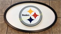 Large NFL Pittsburgh Steelers sign in original