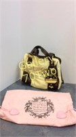 Yellow terry cloth and leather Juicy Couture