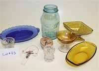 Vintage Glass & Mason Ball Jar Lot